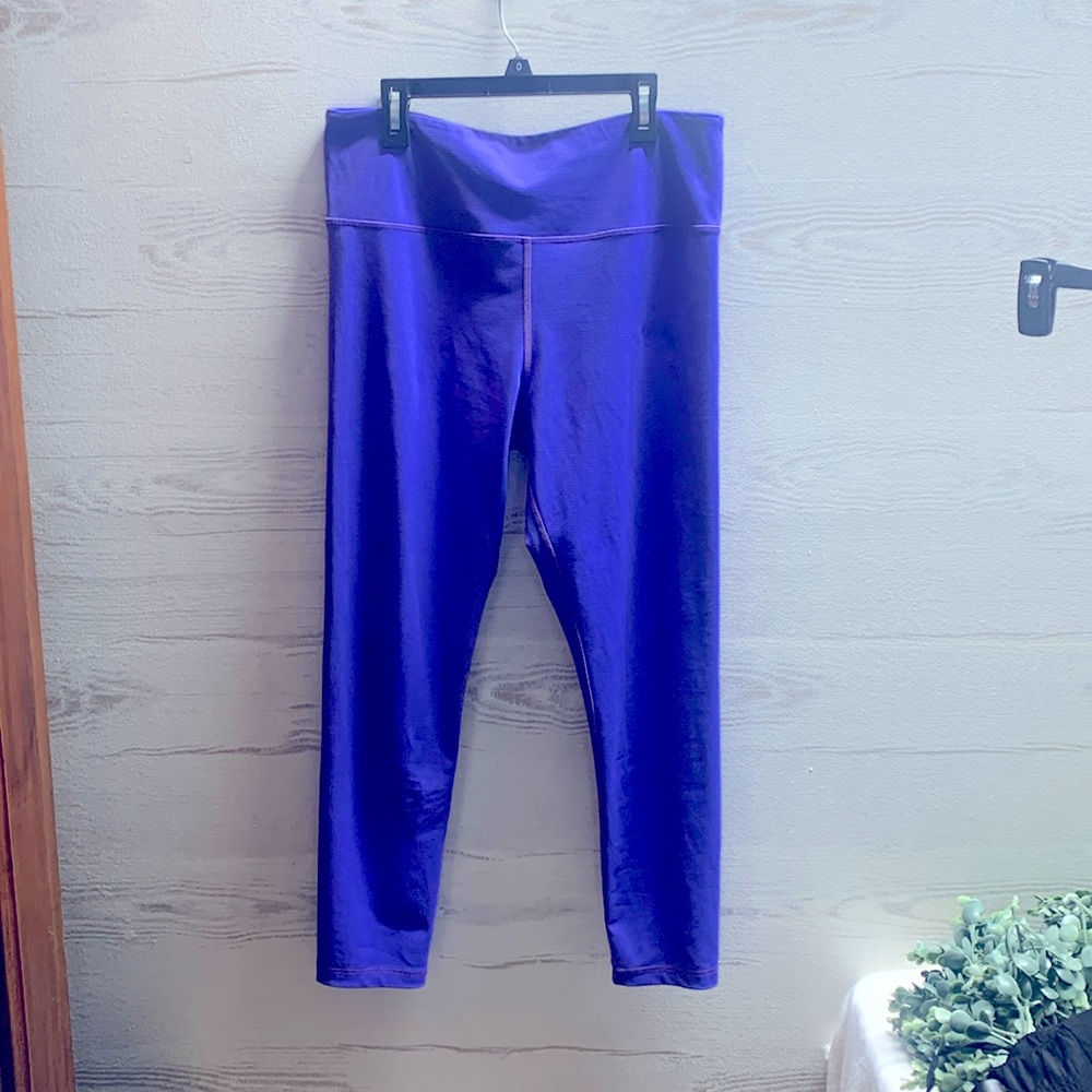 ZYIA activewear purple long workout leggings size 12